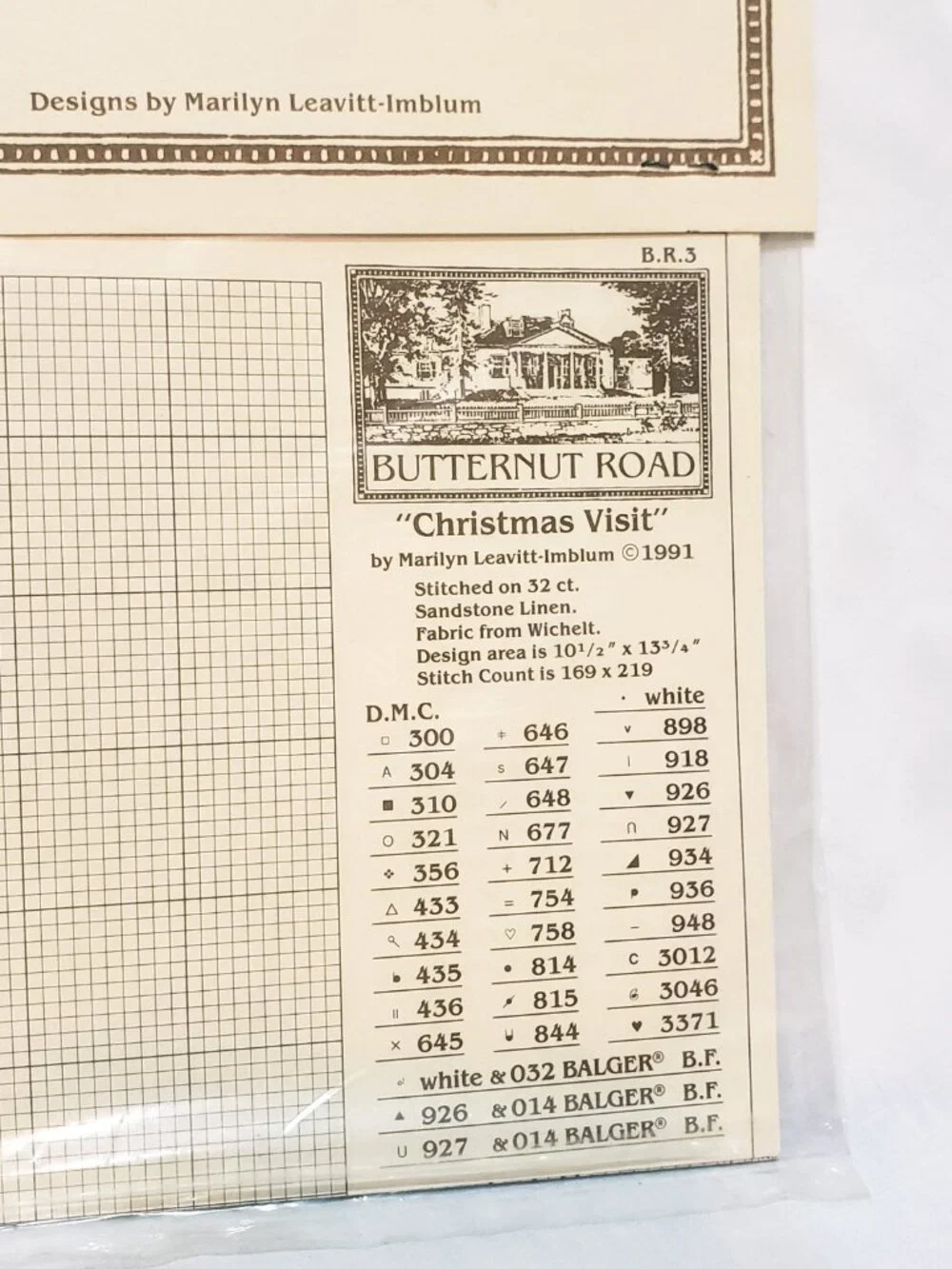 Christmas Visit Counted Cross Stitch Pattern Butternut Road 1991 BR3